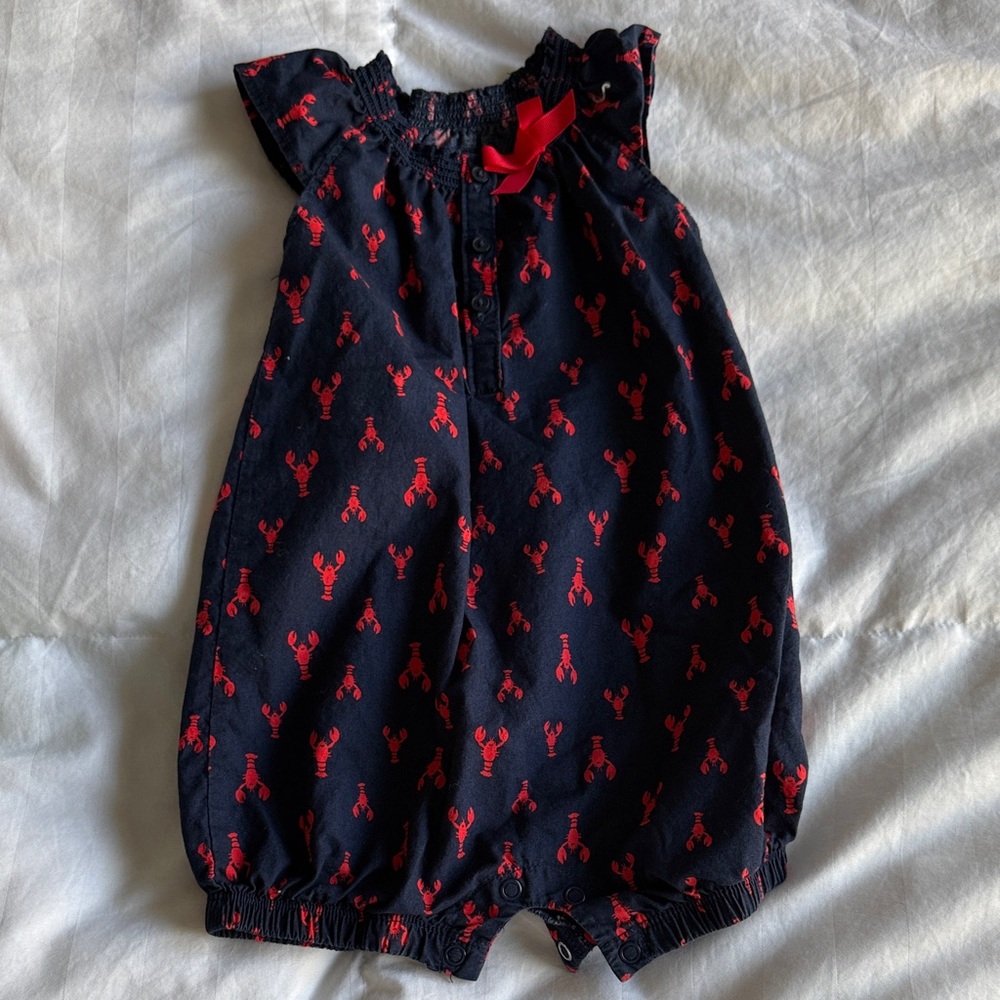 Carter's Navy and Red Lobster Bodysuit